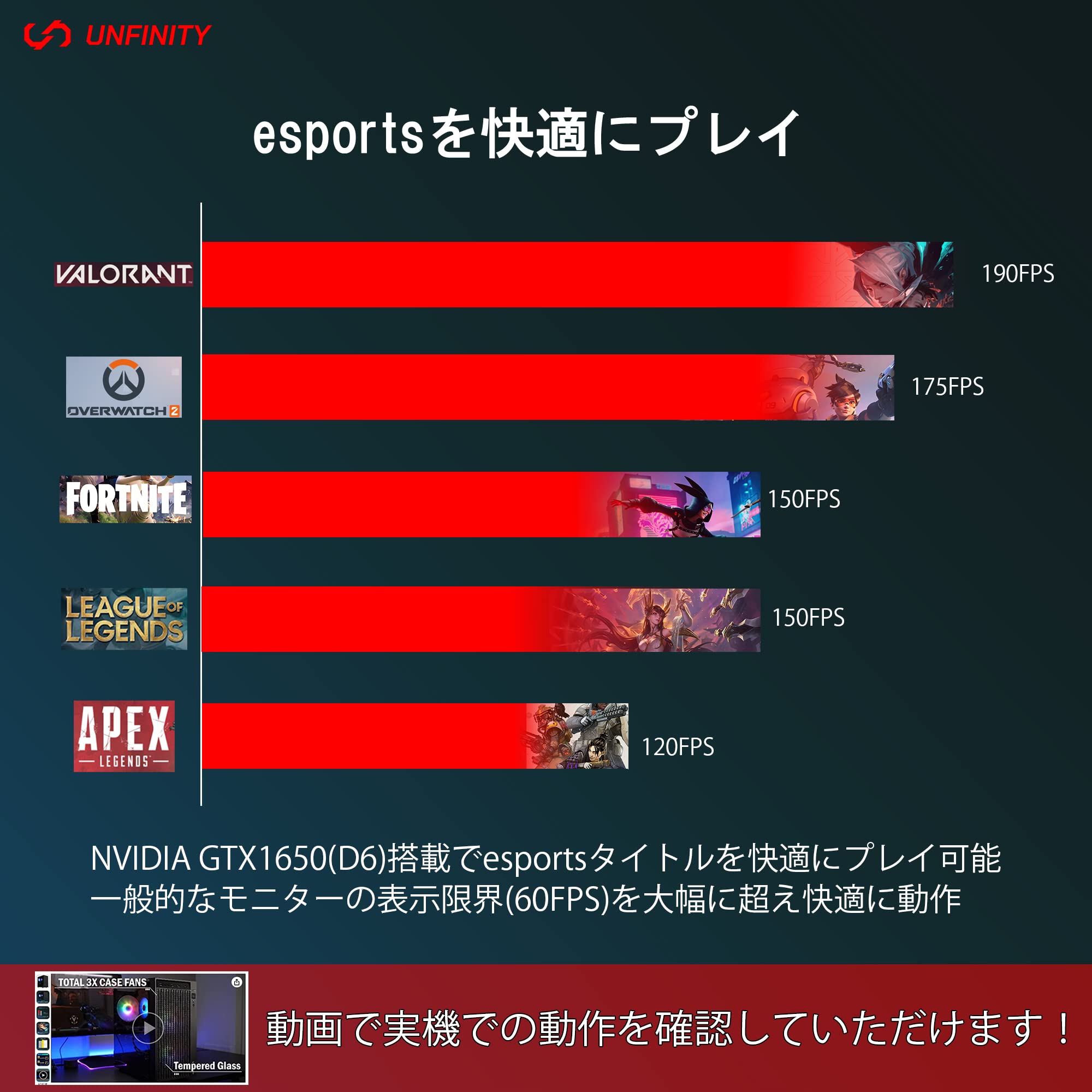 Amazon.co.jp: UNFINITY 初心者向けゲーミングデスクトップPC(Ryzen/I